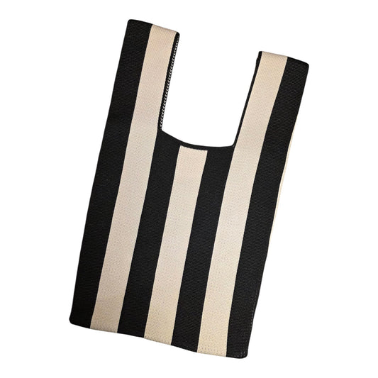 Black & White chic knit handbag
