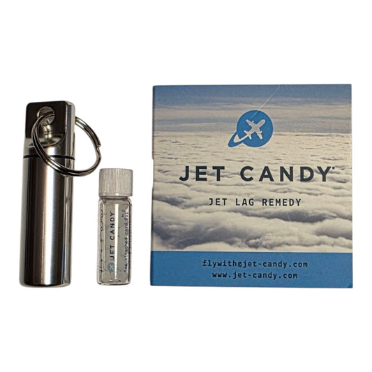 Pill holder AND Jet Candy MINI jet lag remedy combo