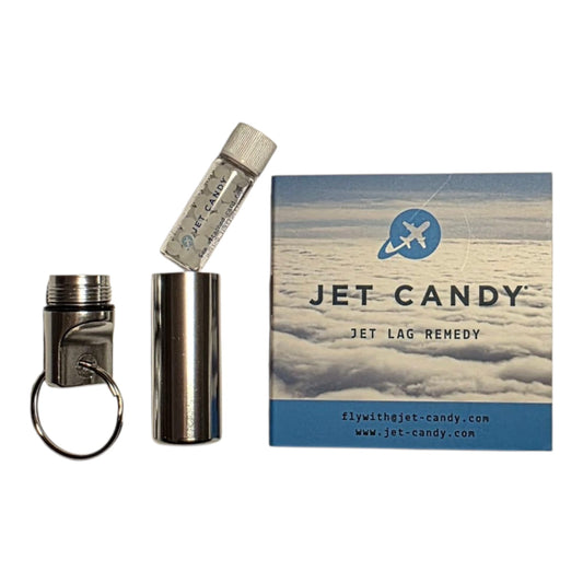Jet Candy jet lag remedy alloy pill holder