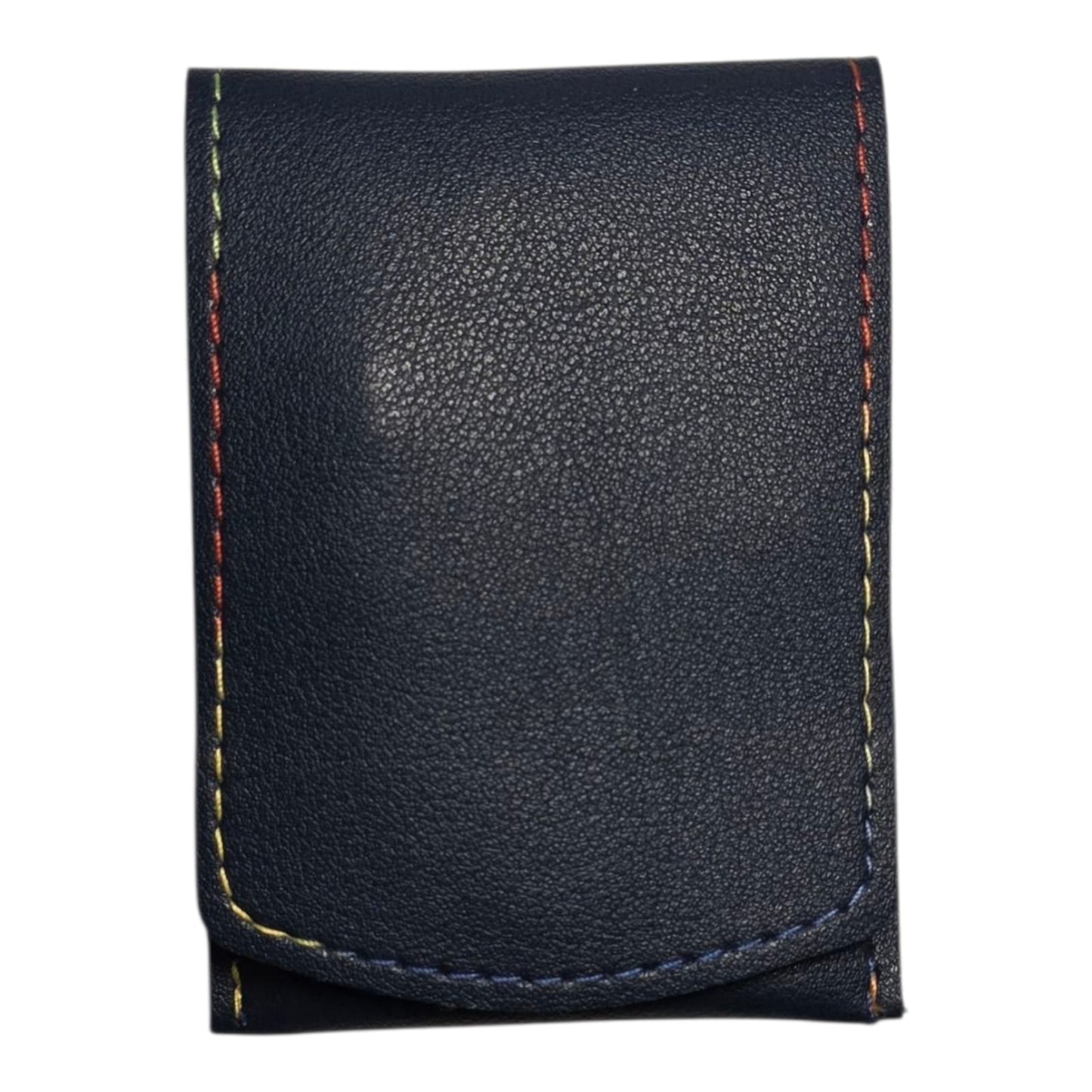 Manicure set in navy blue leather pouch. 4 pieces in black steel